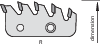 Segmente HW - Z=5 für Folding-Segment-Zerspaner Produktbild